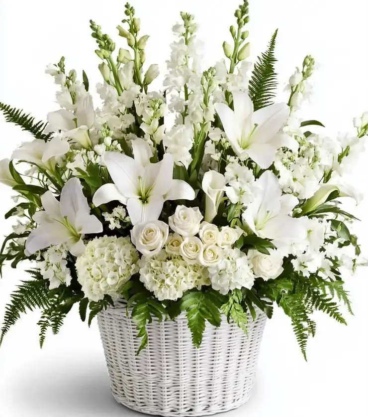 Elegant Sympathy Floral Basket