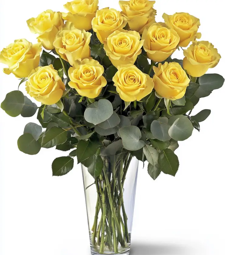 Luscious sunkissed yellow roses