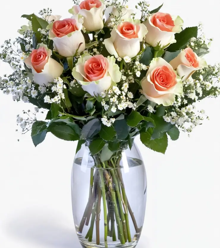 One Dozen White Roses