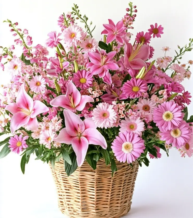 Sympathy Lilies Basket